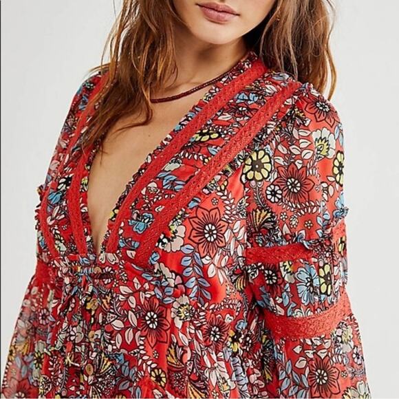 NWT Free People Cassis Floral Maxi Dress - Picture 6 of 8